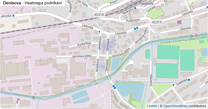Denisova - mapa podnikání