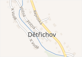 Dětřichov v obci Jeseník - mapa části obce