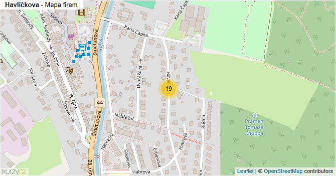 Havlíčkova - mapa firem