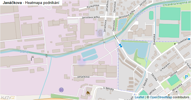 Janáčkova - mapa podnikání