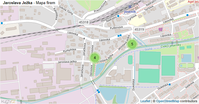Jaroslava Ježka - mapa firem