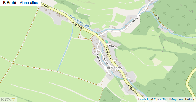 K Vodě - mapa ulice