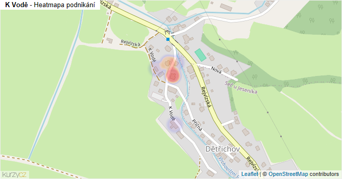 K Vodě - mapa podnikání