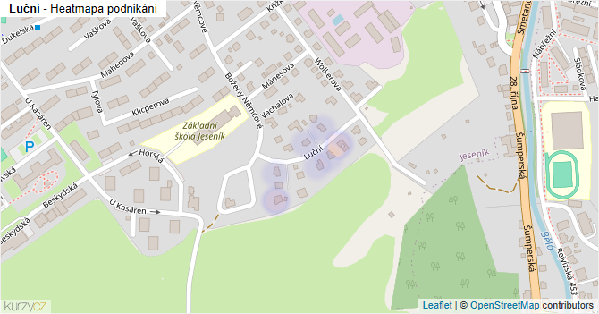 Luční - mapa podnikání