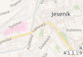 nám. Hrdinů v obci Jeseník - mapa ulice