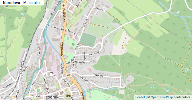 Nerudova - mapa ulice
