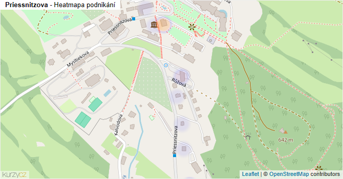 Priessnitzova - mapa podnikání