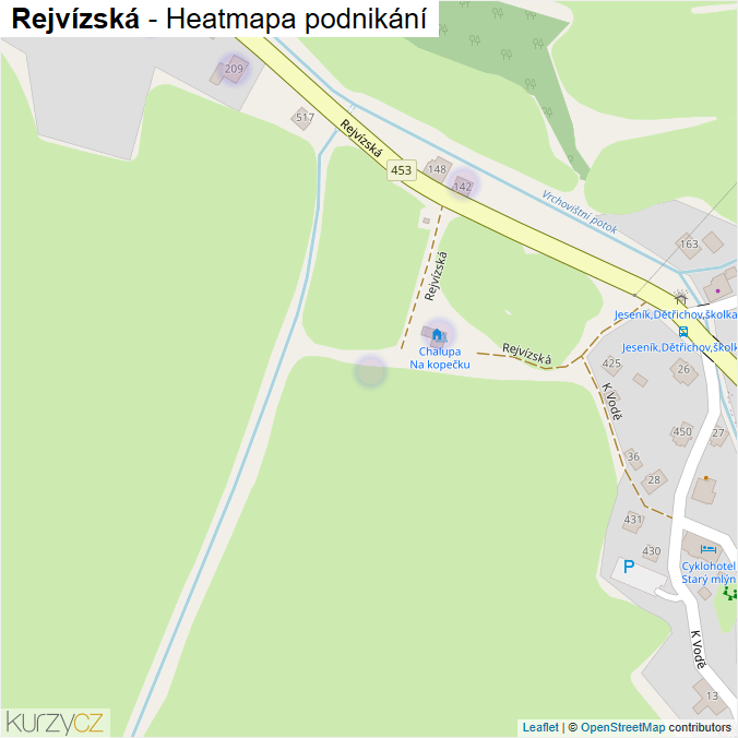 Mapa Rejvízská - Firmy v ulici.