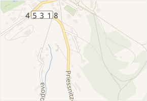 Růžová v obci Jeseník - mapa ulice