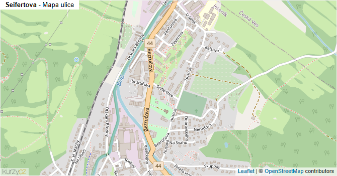 Seifertova - mapa ulice