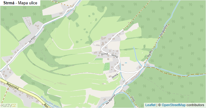 Strmá - mapa ulice