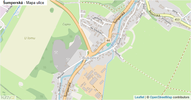 Šumperská - mapa ulice
