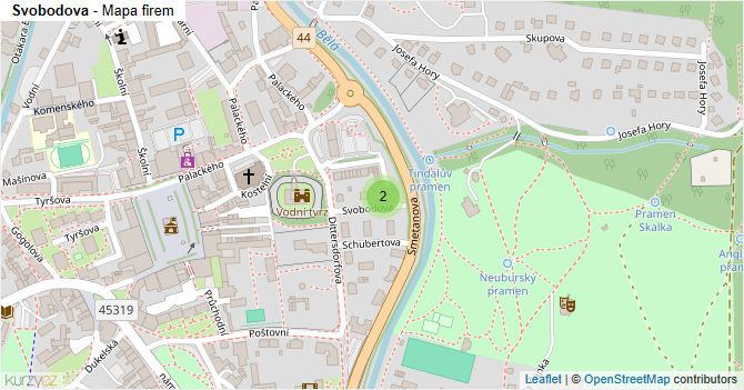 Svobodova - mapa firem