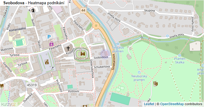 Svobodova - mapa podnikání