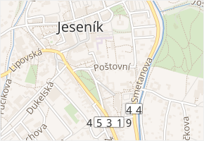 Thámova v obci Jeseník - mapa ulice
