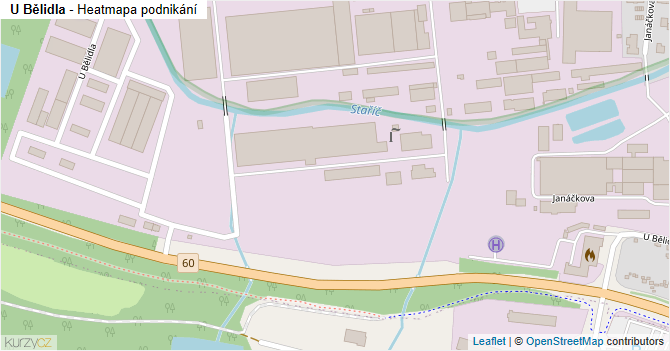U Bělidla - mapa podnikání