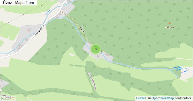 Úvoz - mapa firem