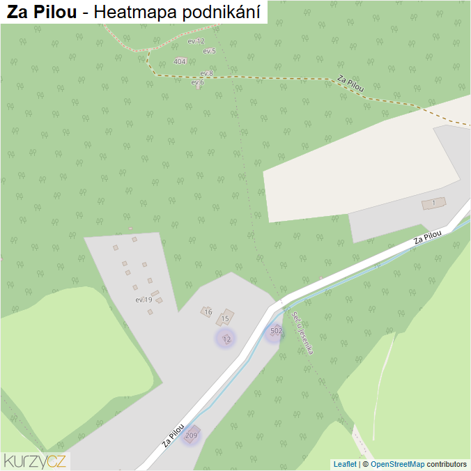 Mapa Za Pilou - Firmy v ulici.
