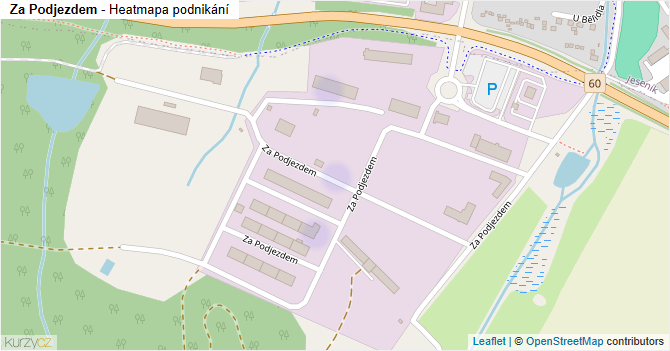 Za Podjezdem - mapa podnikání
