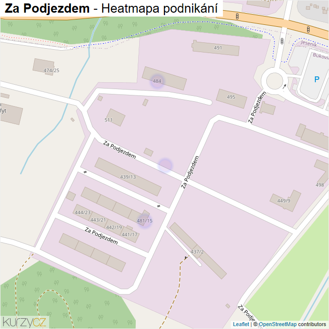 Mapa Za Podjezdem - Firmy v ulici.