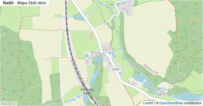 Radíč - mapa části obce