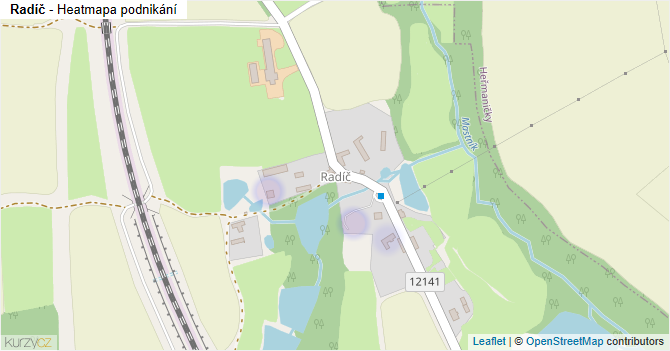 Radíč - mapa podnikání