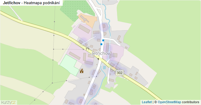 Jetřichov - mapa podnikání