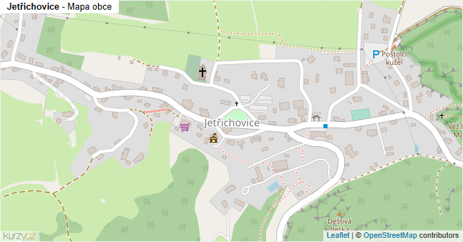 Jetřichovice - mapa obce