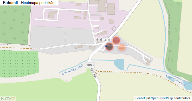 Bohumil - mapa podnikání