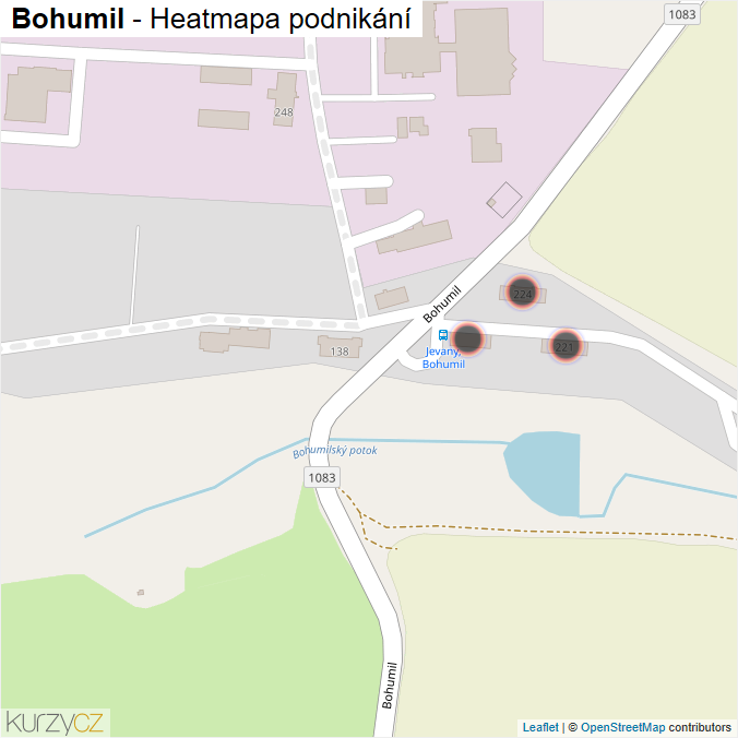 Mapa Bohumil - Firmy v ulici.