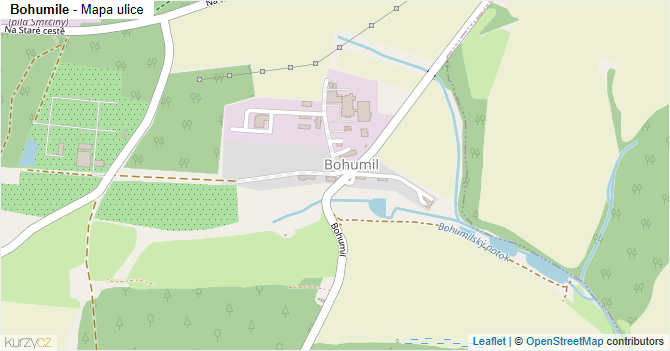 Bohumile - mapa ulice