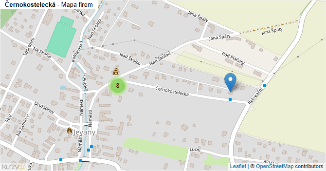Černokostelecká - mapa firem