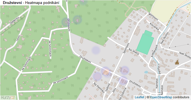 Družstevní - mapa podnikání
