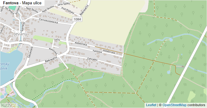 Fantova - mapa ulice