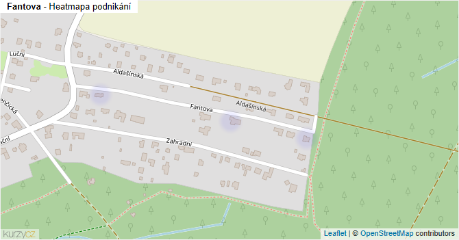 Fantova - mapa podnikání