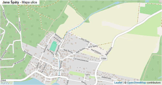Jana Špáty - mapa ulice
