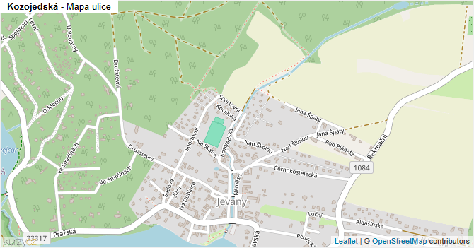 Kozojedská - mapa ulice