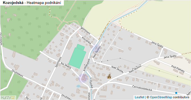 Kozojedská - mapa podnikání