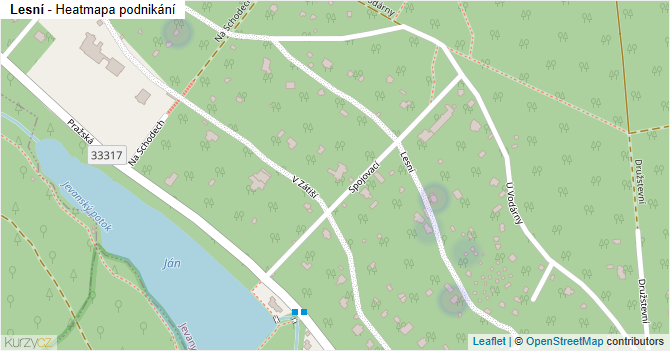 Lesní - mapa podnikání