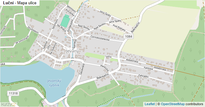 Luční - mapa ulice