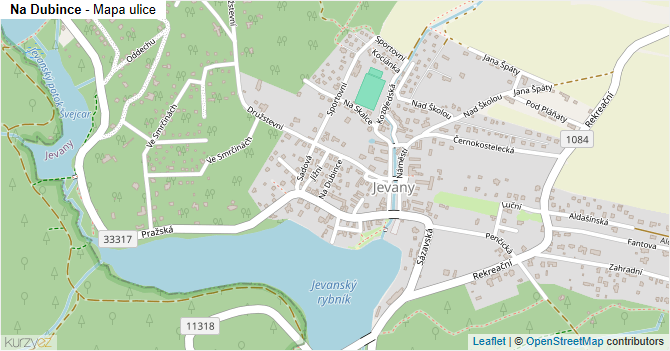 Na Dubince - mapa ulice