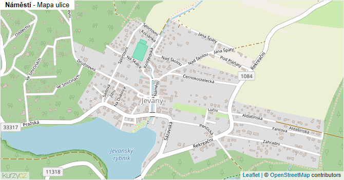 Náměstí - mapa ulice