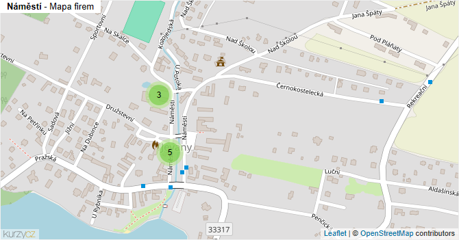 Náměstí - mapa firem