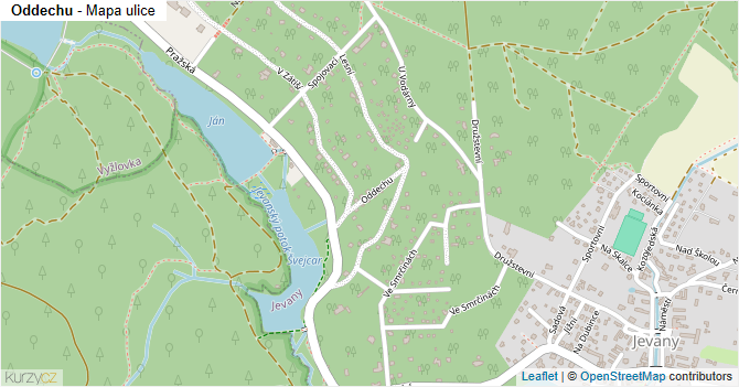 Oddechu - mapa ulice