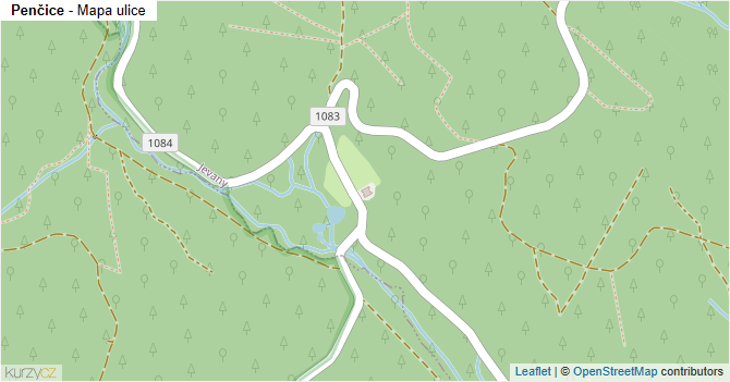 Penčice - mapa ulice