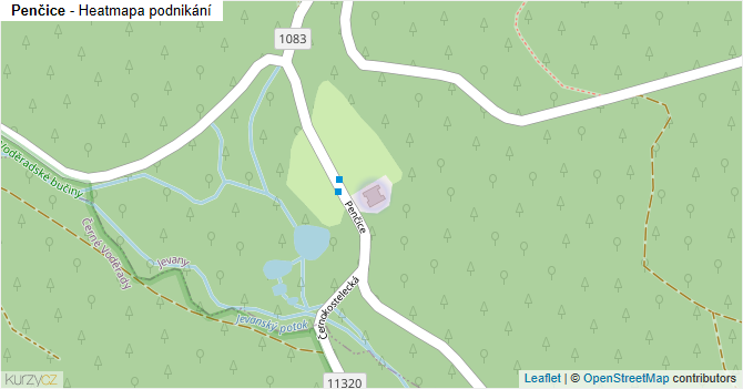 Penčice - mapa podnikání