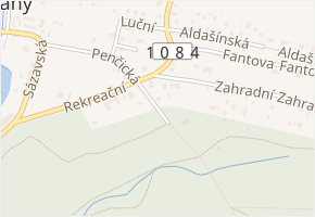 Penčická v obci Jevany - mapa ulice