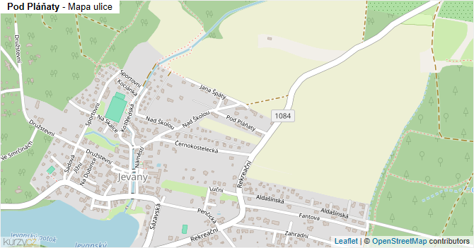 Pod Pláňaty - mapa ulice