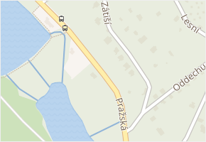 Pražská v obci Jevany - mapa ulice
