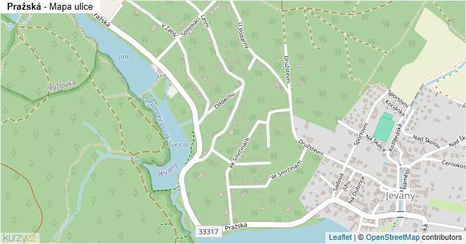 Pražská - mapa ulice
